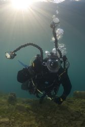 Mark at reef drop off.. Capernwray.
D200, 16mm. by Derek Haslam 